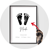 Personalisierte Handabdruck & Fußabdruck Poster