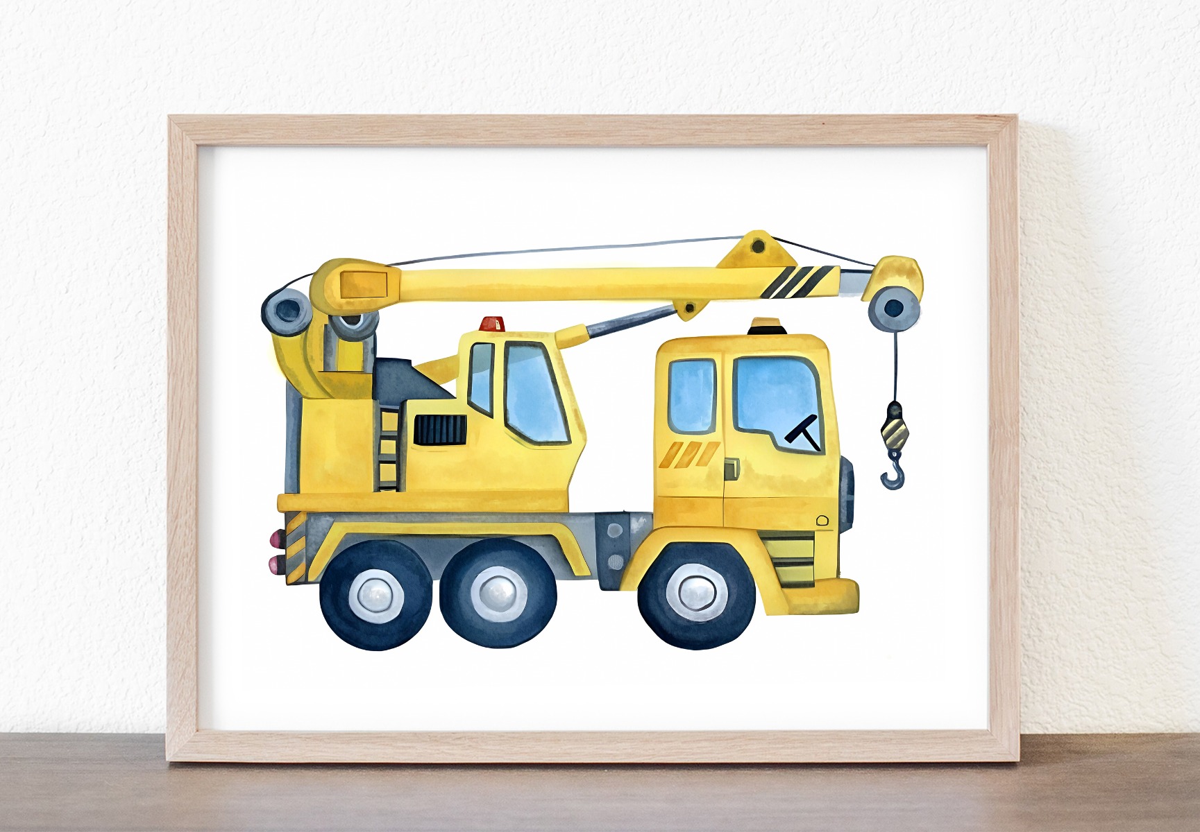 Poster - Fahrzeuge / Kran / Gelb