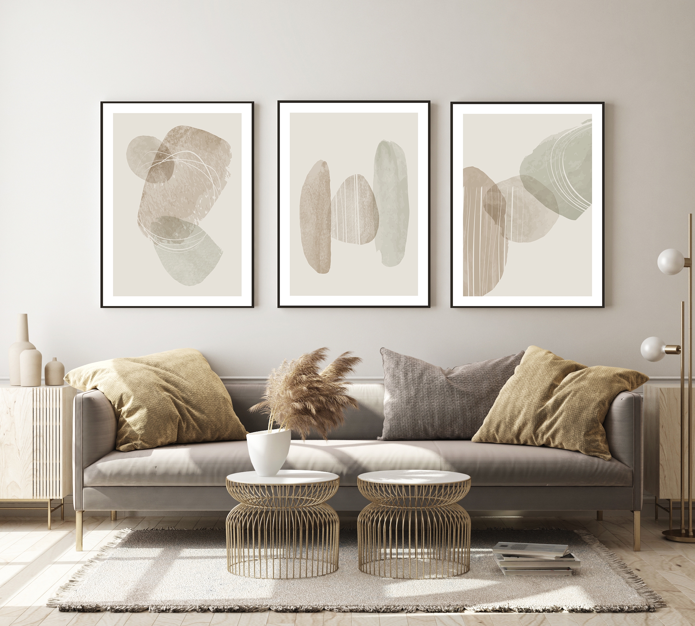 Plakate - Moderne Kunst / Muster  # 10 / 3er-Set