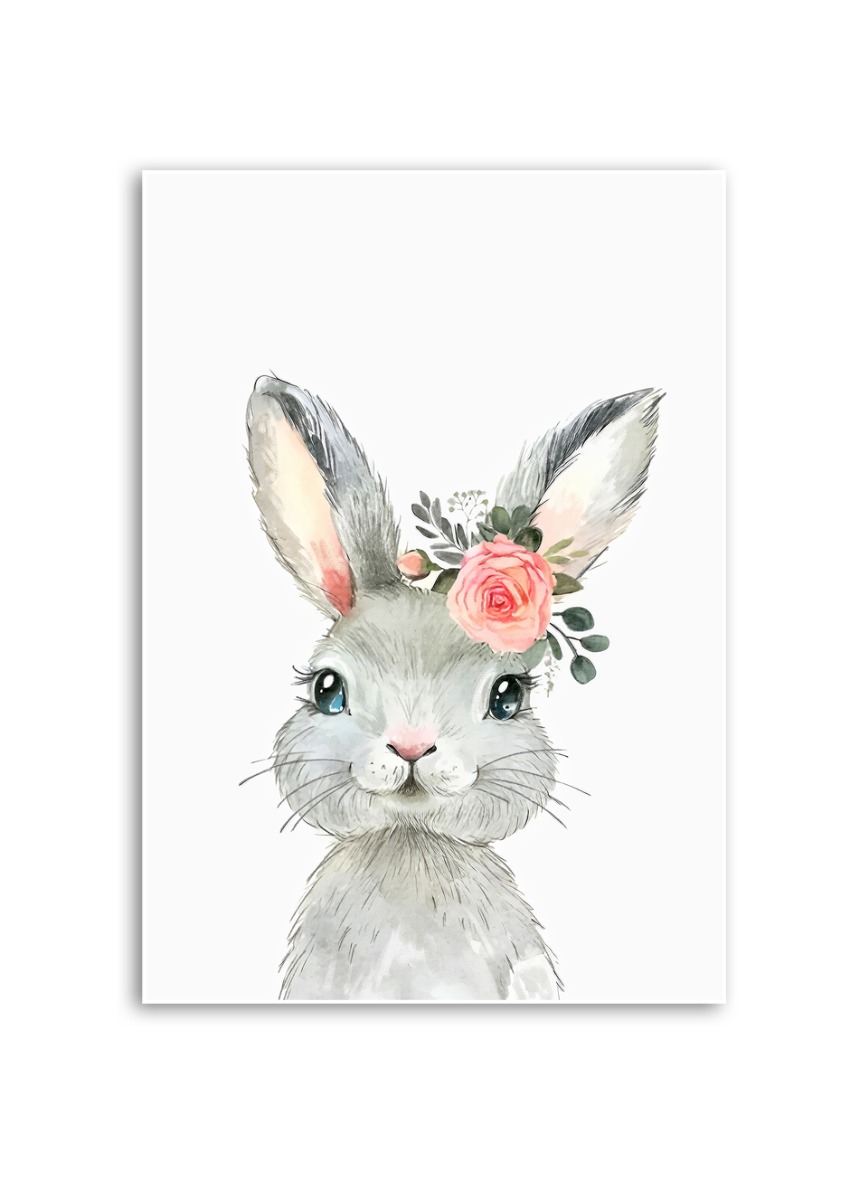 Poster – Blütenohriger Hase: Ein Frühlingsgruß