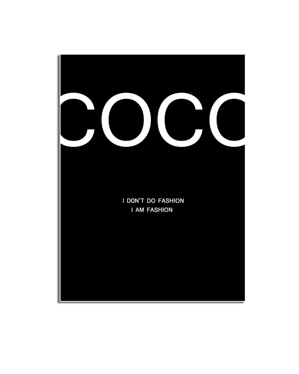 Poster – COCO / I DON’T DO FASHION / Schwarz