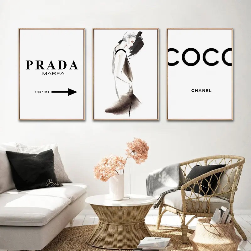 Plakate - COCO, PRADA, Frauenkunst / Set von 3