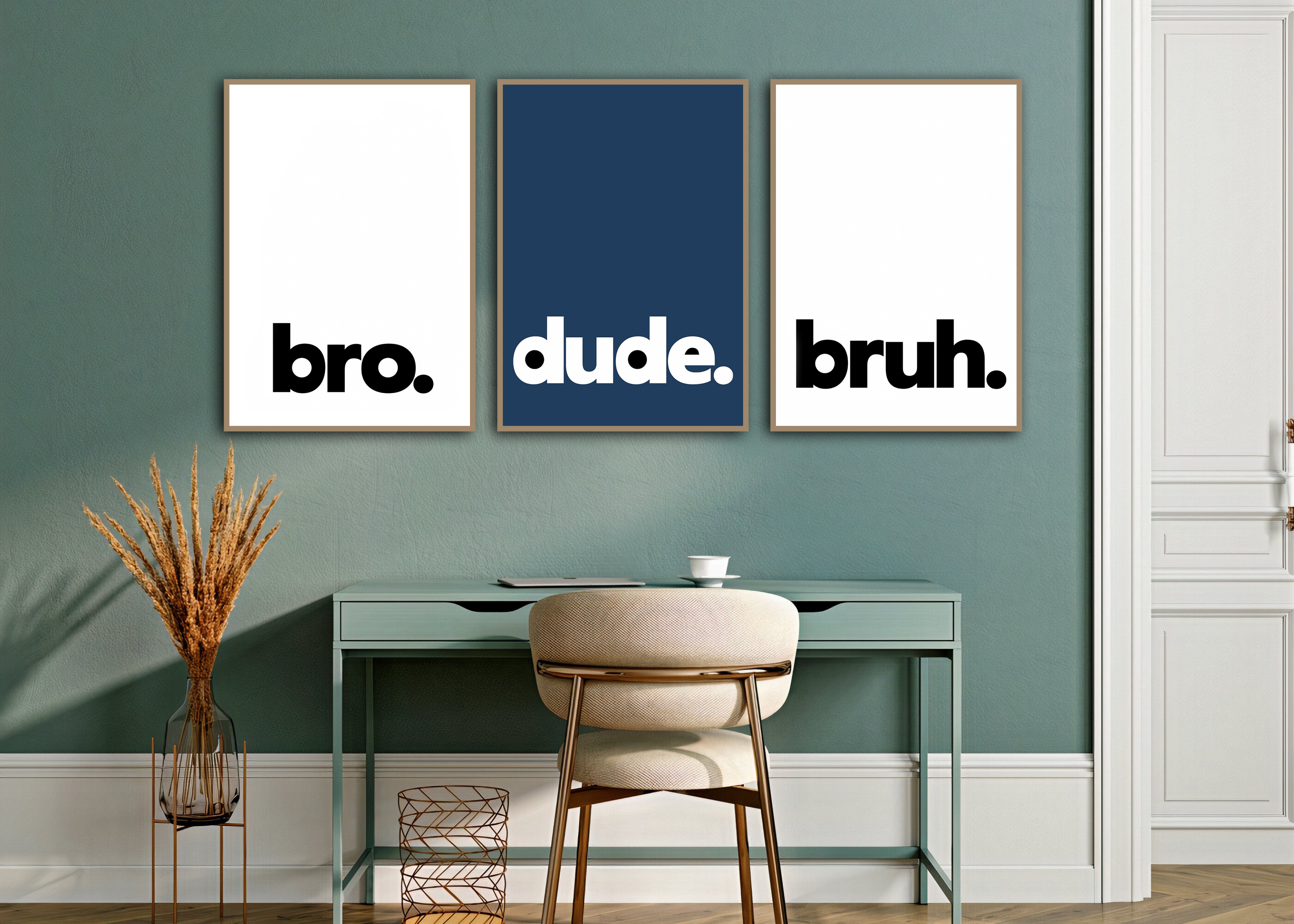 Plakate – Bro, Dude, Bruh / Set von 3