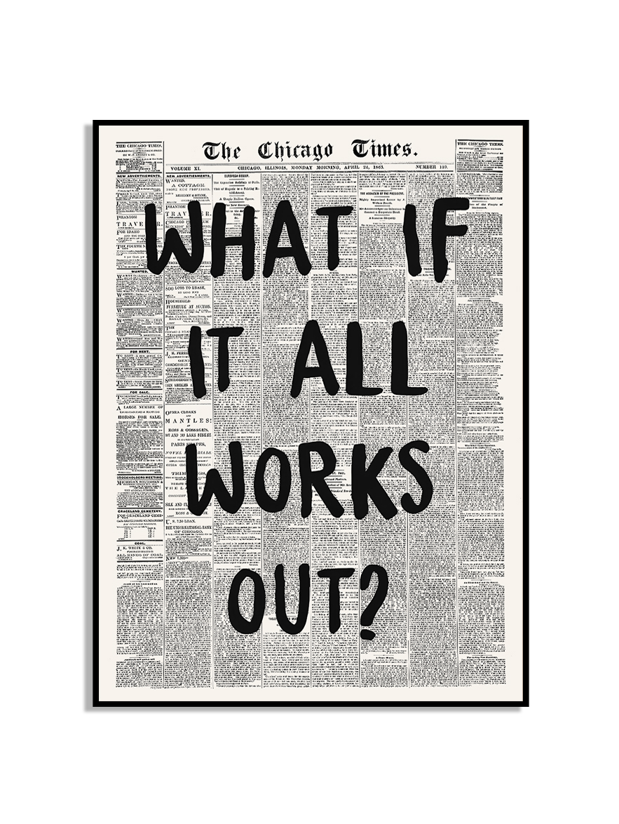 Inspirierendes Zitat Zeitungsplakat