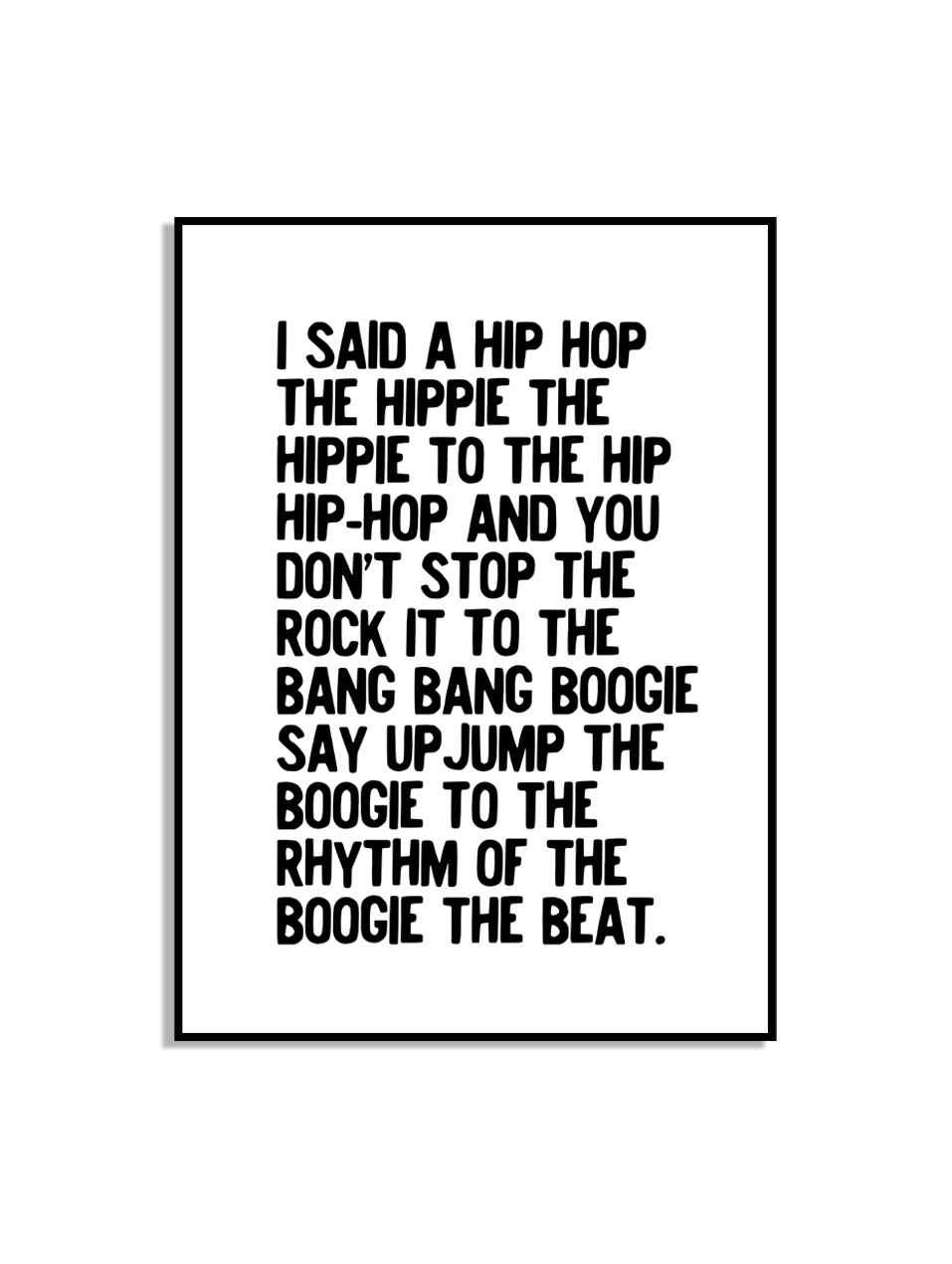 Hip Hop Lyrics Wandposter