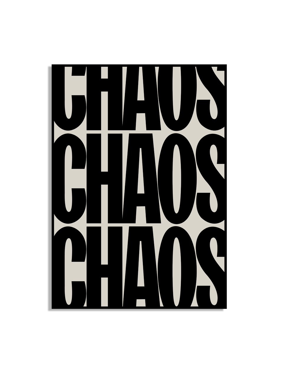 Chaos Typografie Wandposter