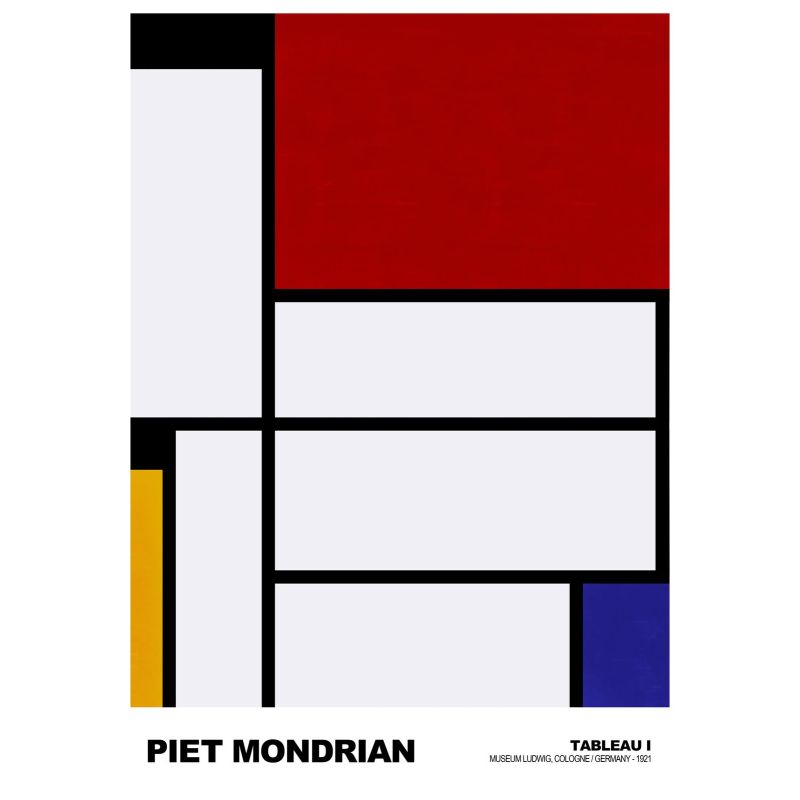 その他 Piet Mondrian 1000% Poster - Tableau I von Piet Mondrian