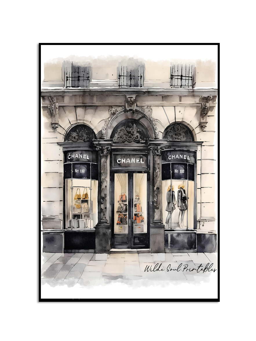 Chanel-Shop Kunstposter