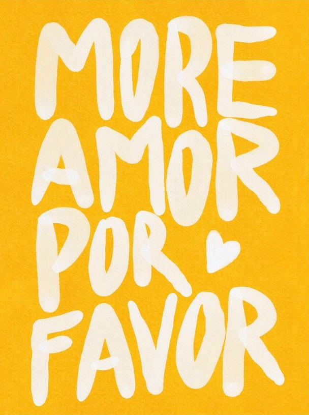 Poster – MORE AMOR POR FAVOR / Gelb