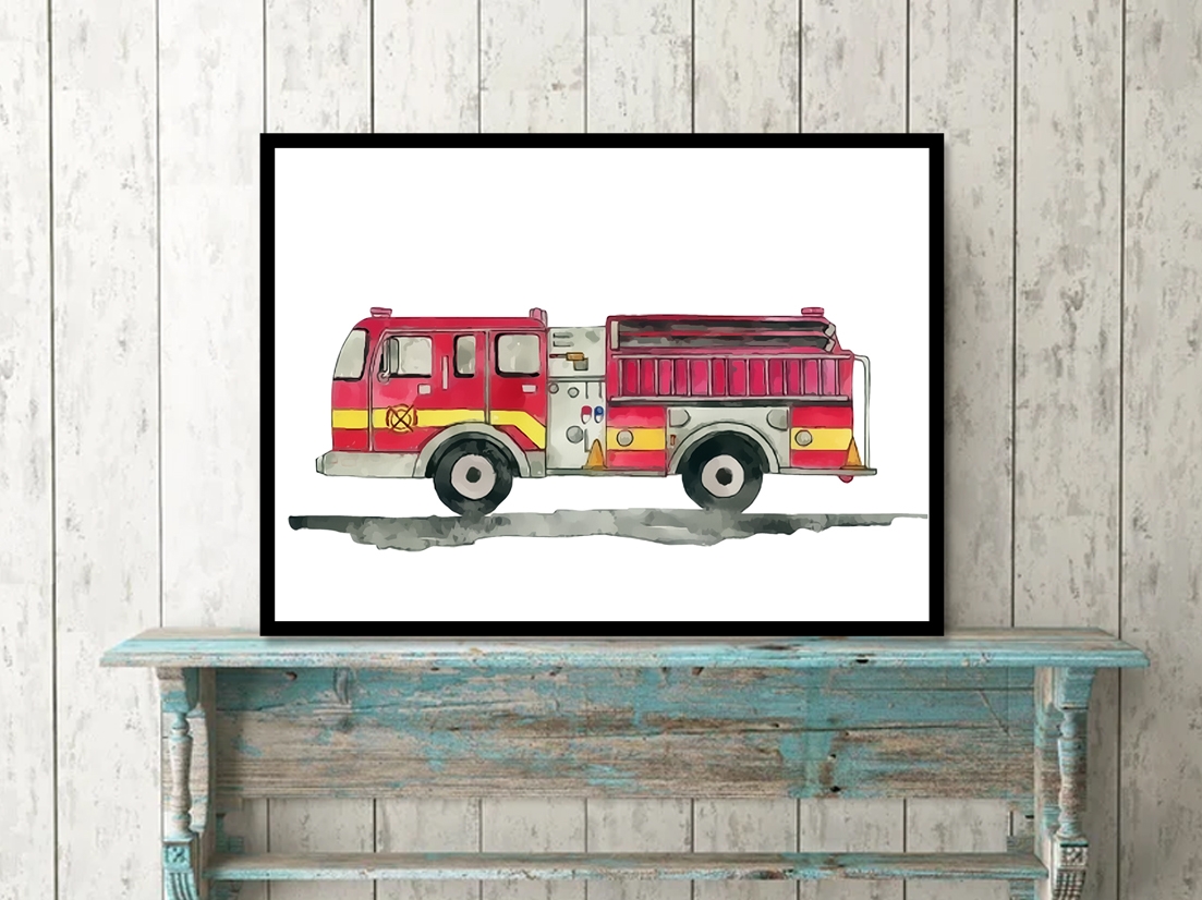 Poster - Feuerwehrauto