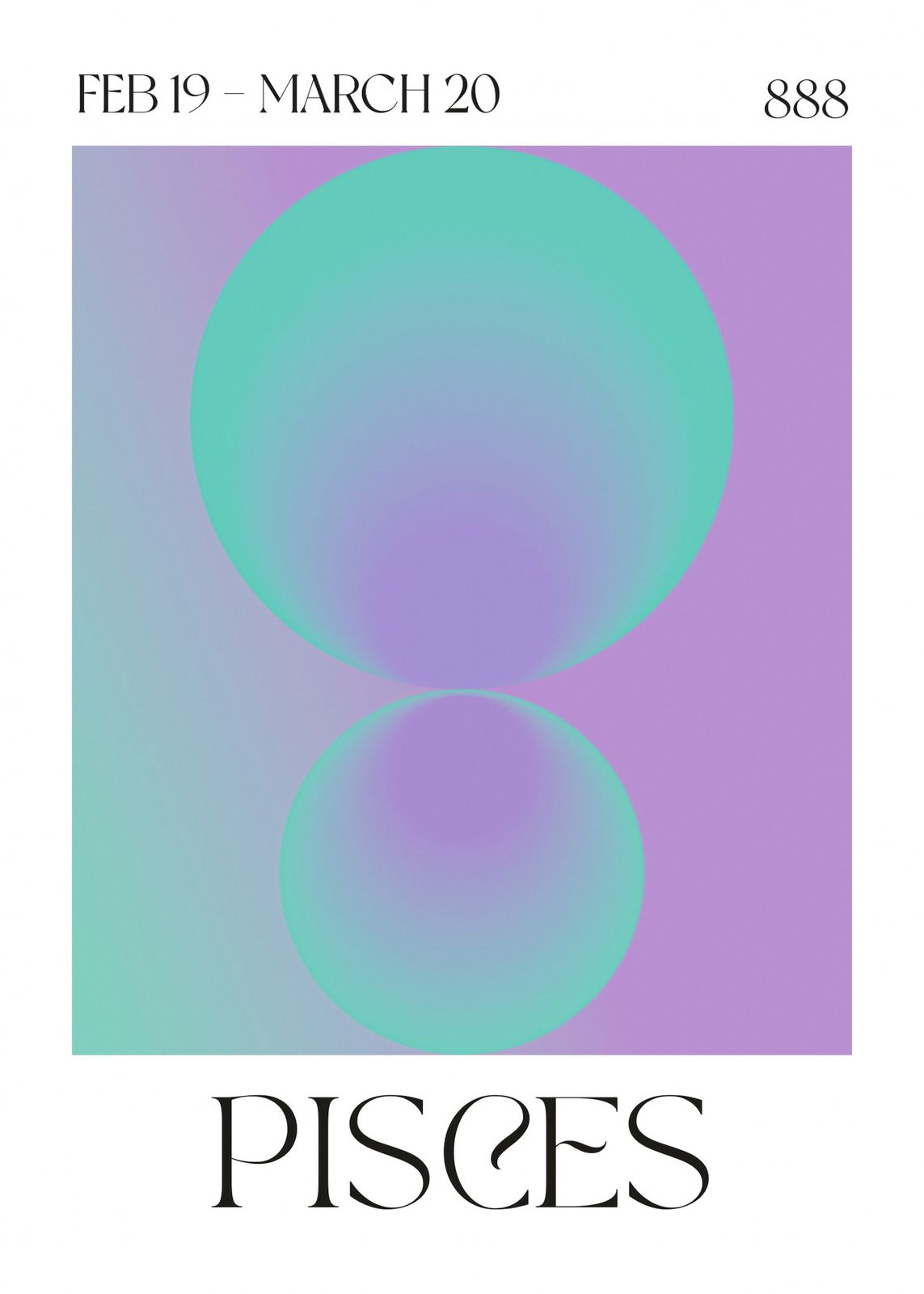 Poster - Fische Tierkreis Kunst