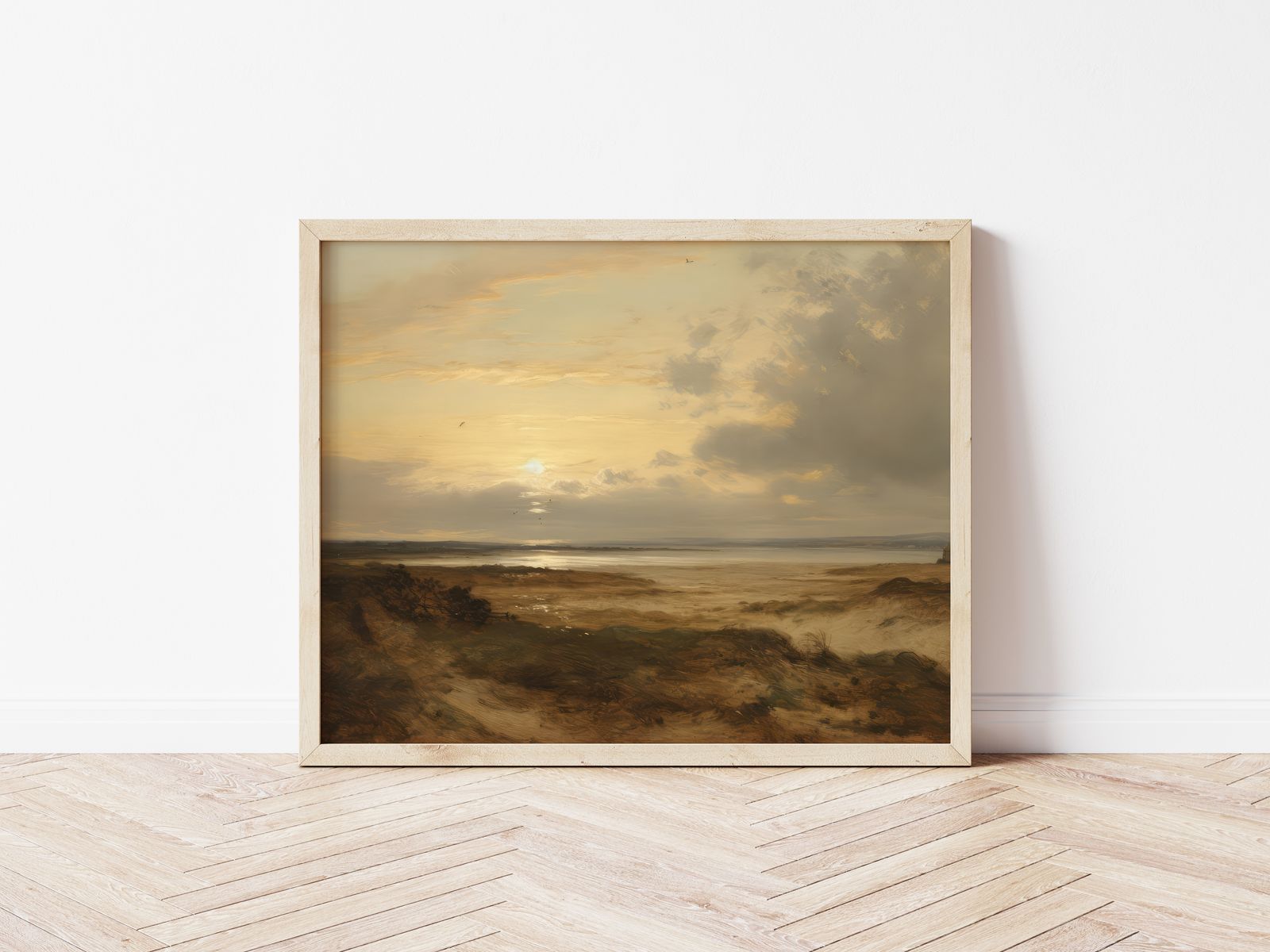 Poster - Landschaft bei Sonnenuntergang