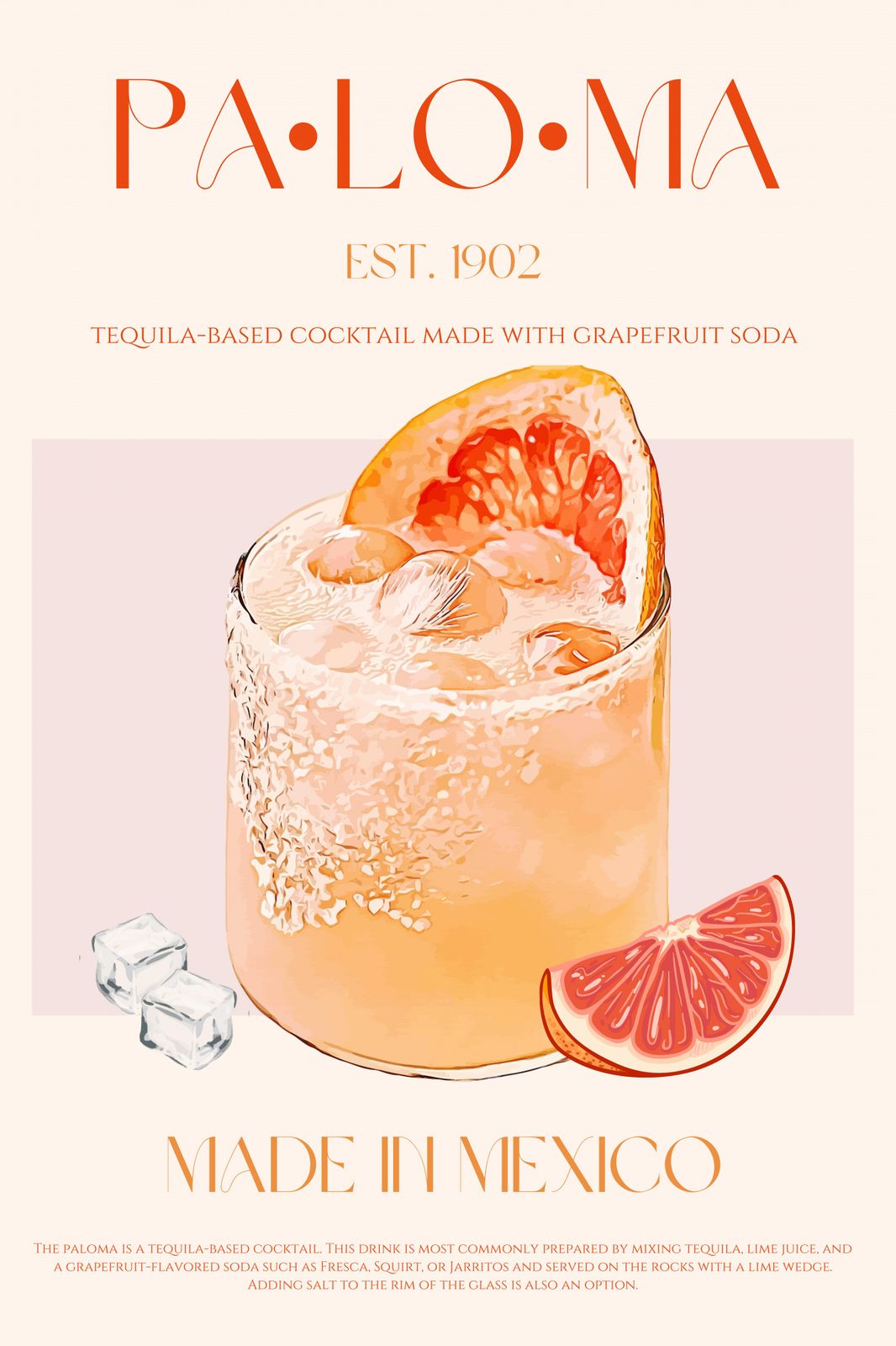 Poster - Paloma-Cocktail