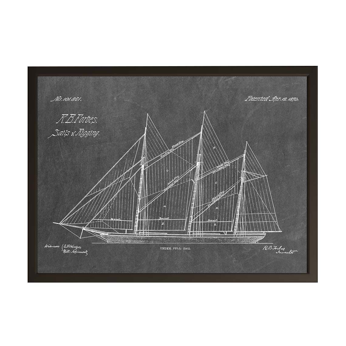 Patent Zeichnung Poster - Schiffsdesign