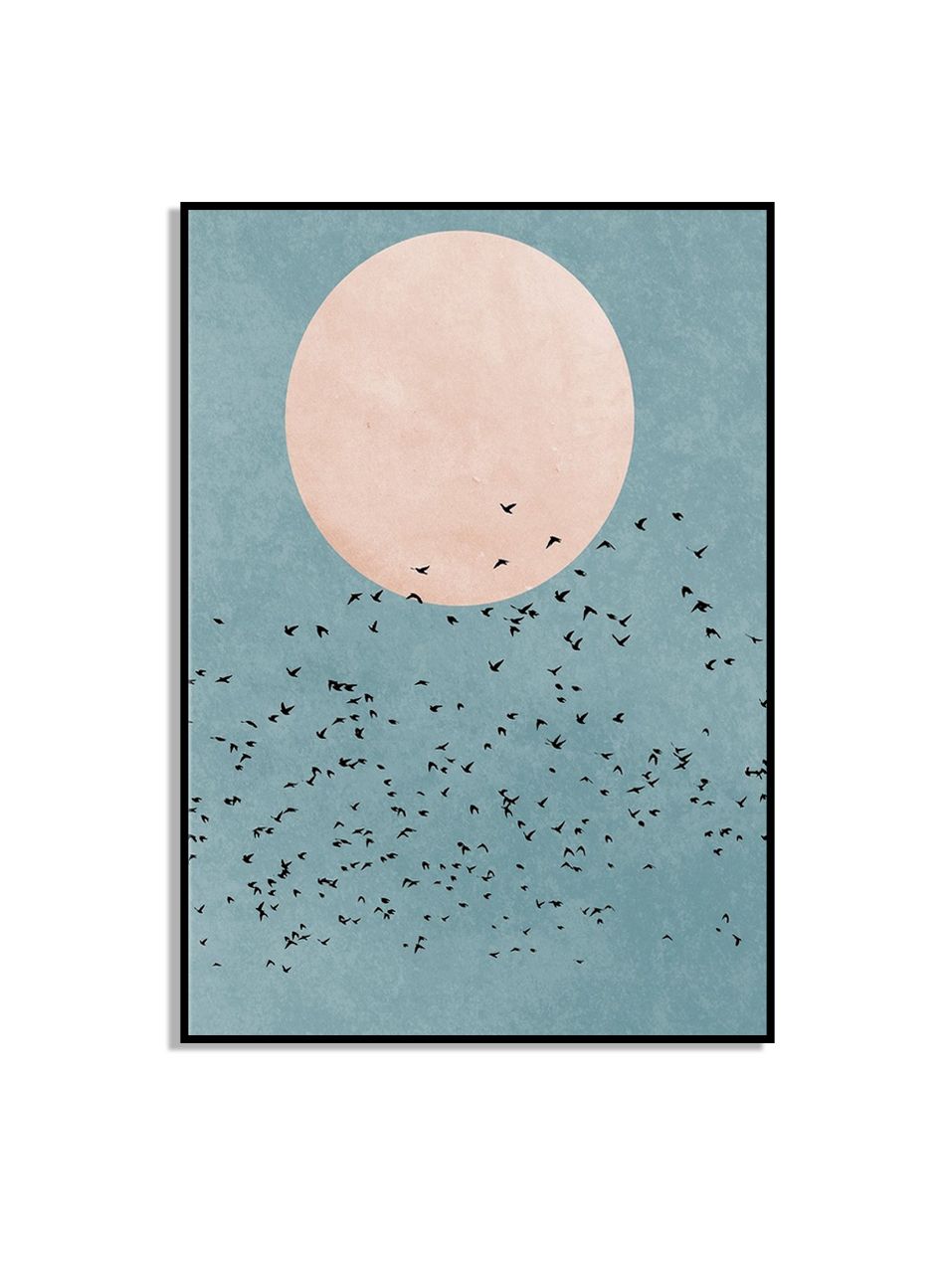 Mond mit Vögeln Wandposter