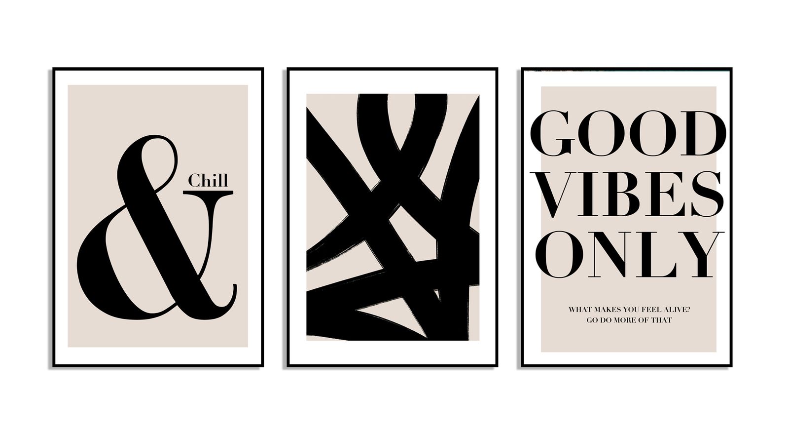 Motivations Wandposter Set von 3