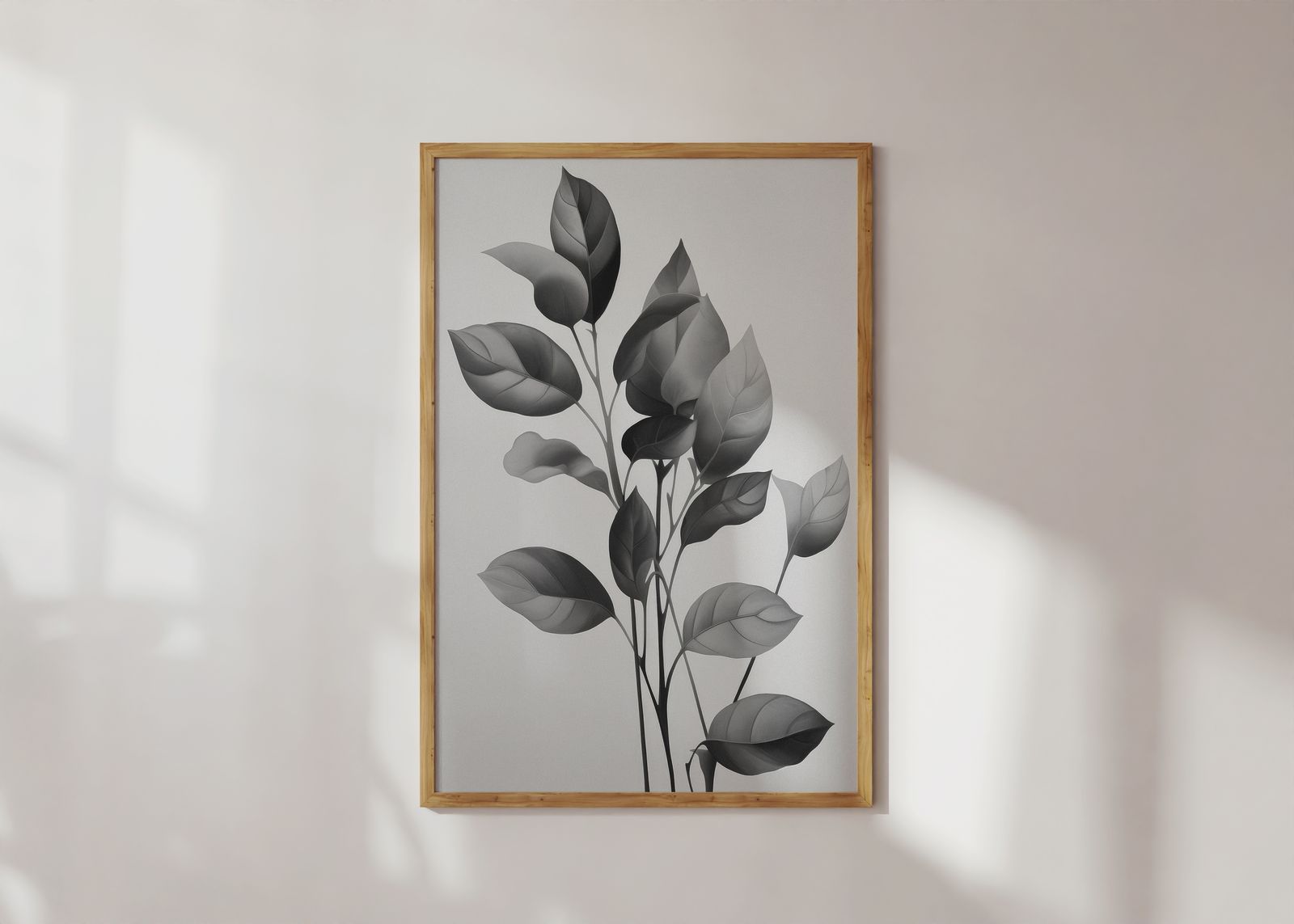 Poster - Monochrome Blätter