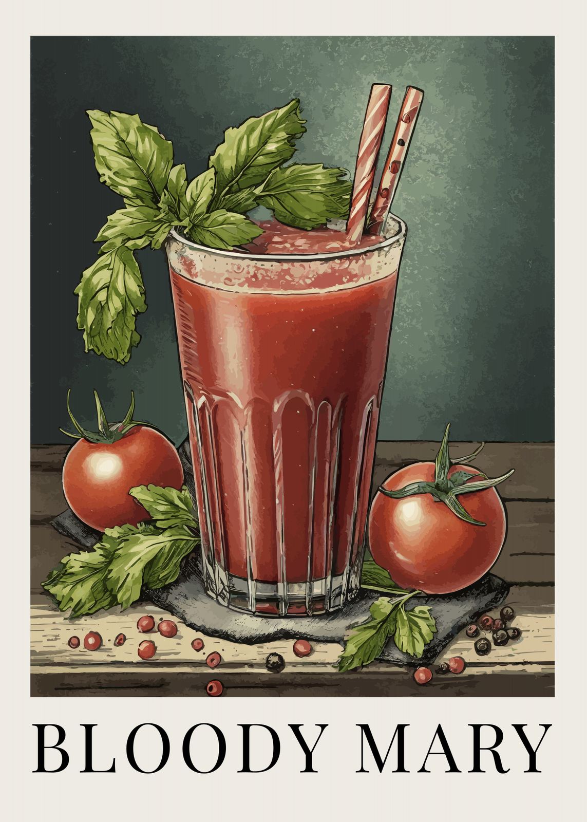 Poster - Bloody Mary Rezept