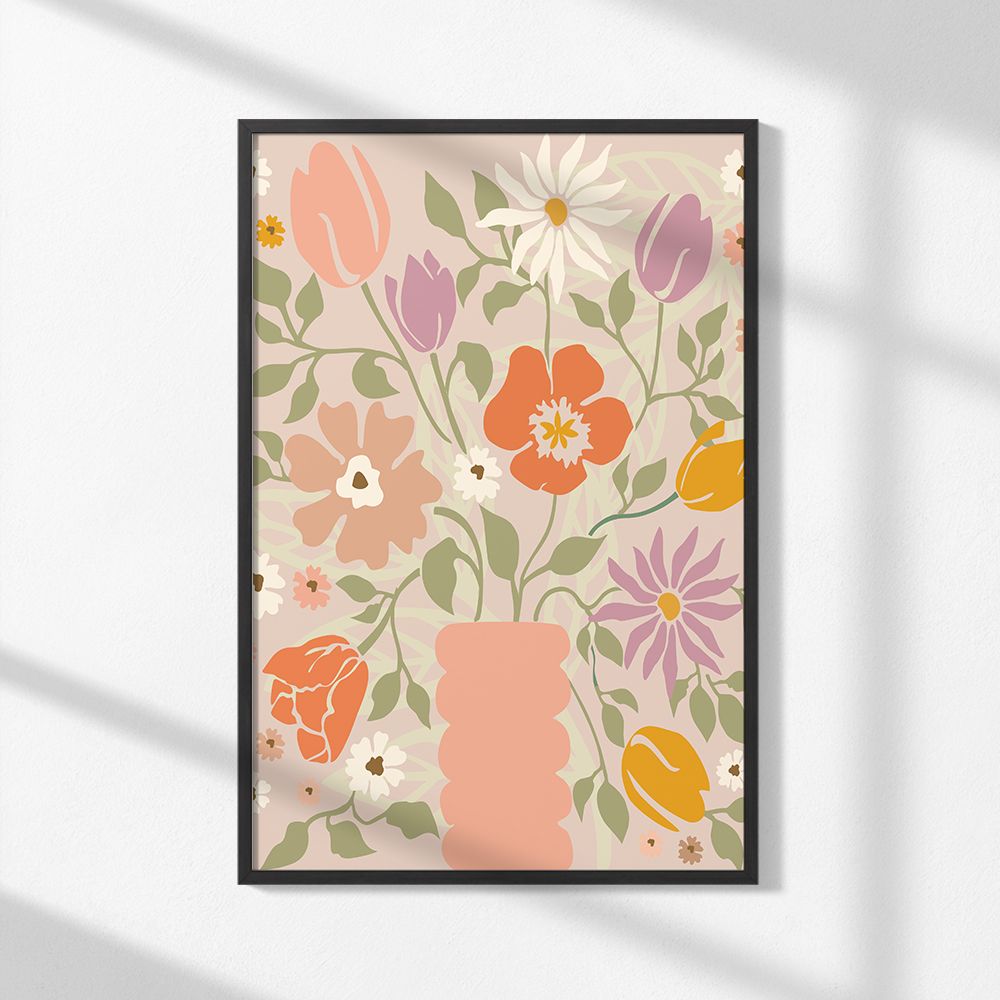 Poster - Blumenvasen-Design